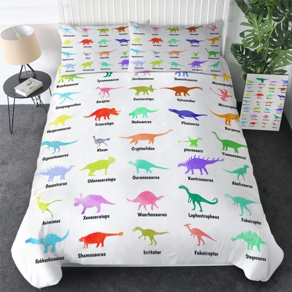 Types Of Dinosaurs Duvet Cover Bedroom Sets Comfortable Bedding Sets