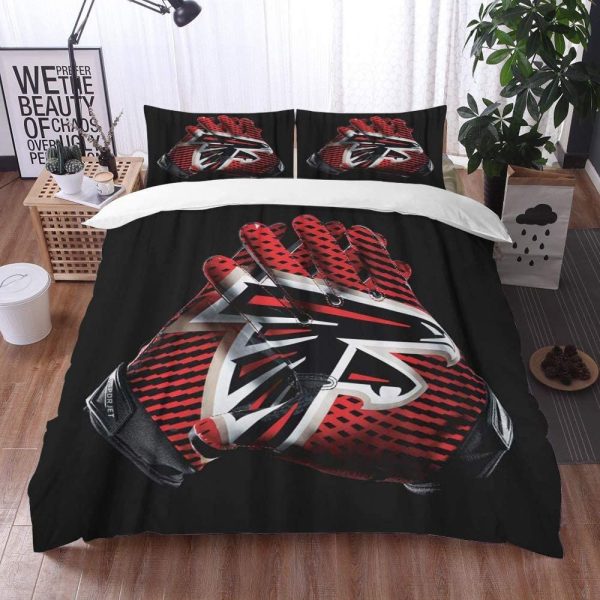 Bedding Set Featuring Atlanta Falcons Glove Design