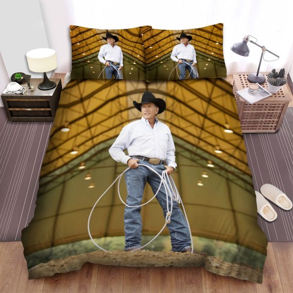 George Strait Cowboys Bedding Sets: Duvet Cover and Bed Sheets Spread