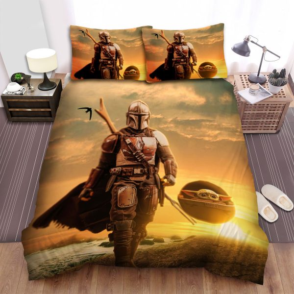 The Mandalorian (2019) The Mandalorian Poster Ver 2 Duvet Cover Bedroom Sets Comfortable Bedding Sets