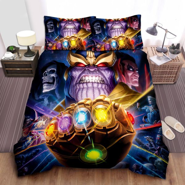 Thanos & The Infinity Gauntlet: Comforter, Duvet Cover, Bed Sheets Bedding Set