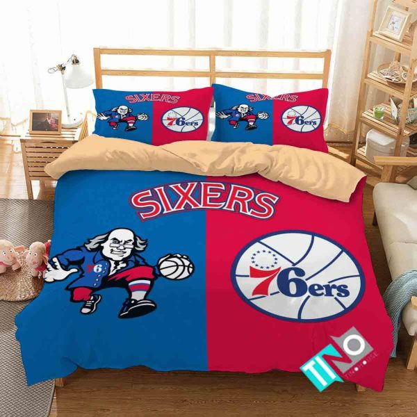 Nba Philadelphia 76ers Basketball Sixers Logo Duvet Cover Bedroom Sets Comfortable Bedding Sets
