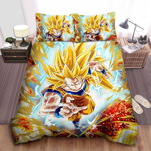 Dragon Ball Goku Super Saiyan 3 Duvet Cover Bedroom Sets Comfortable Bedding Sets