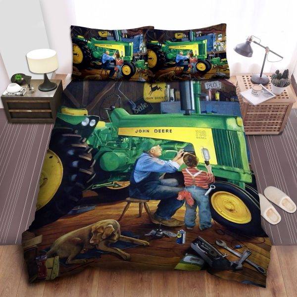 John Deere Tractor Restoration: Comforter, Duvet Cover, Sheet Spread Bedding Sets