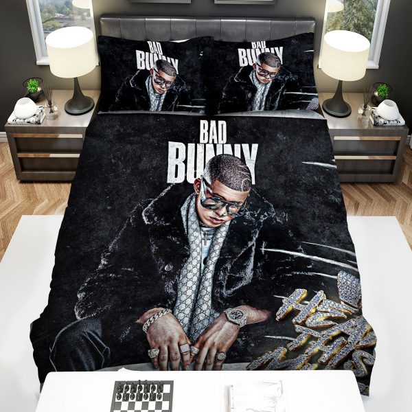 Hear This Music Bedding Sets: Bad Bunny Bed Sheets, Comforter & Duvet Cover