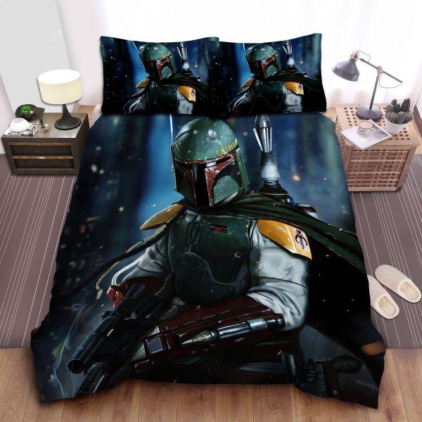 Star Wars Boba Fett Portrait: Comforter, Duvet Cover, Bed Sheets Bedding Set