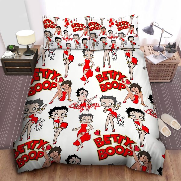 Betty Boop Pattern Comforter, Duvet Cover, Bed Sheets - Bedding Sets