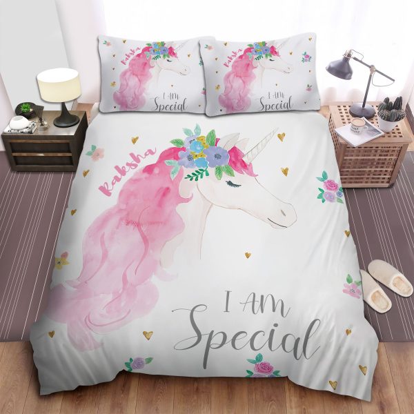 Unicorn I Am Special Custom Name Duvet Cover Bedroom Sets Comfortable Bedding Sets