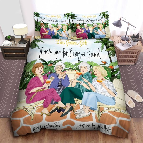 The Golden Girls Drinking Cocktails Painting Duvet Cover Bedroom Sets Comfortable Bedding Sets