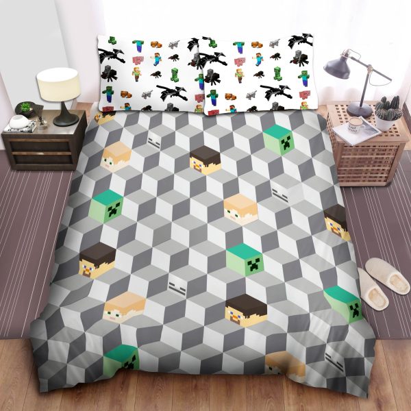 Minecraft Organic Duvet Cover Bedroom Sets Comfortable Bedding Sets