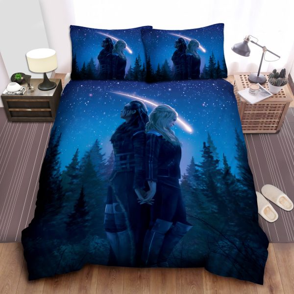 The 100 Clarke And Lexa Lightning Only Strikes Once Art Duvet Cover Bedroom Sets Comfortable Bedding Sets