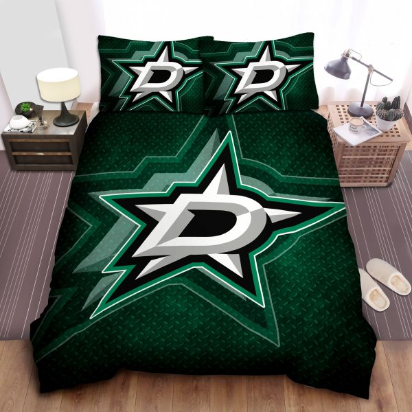 Dallas Stars NHL Team Sports Bedding Set: Comforter, Duvet Cover, Bed Sheet Spread