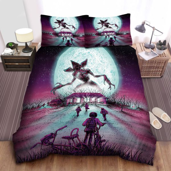 Stranger Things The Party Enters Demogorgon Woodhouse Duvet Cover Bedding Sets