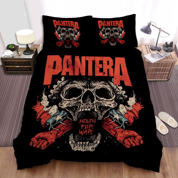 Pantera Mouth For War Skull Duvet Cover Bedroom Sets Comfortable Bedding Sets