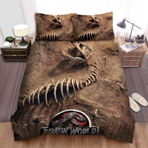 Jurassic World: Dominion (2022) Dinosaur Skeleton Poster Bedding Sets: Duvet Cover, Sheets, Comforter