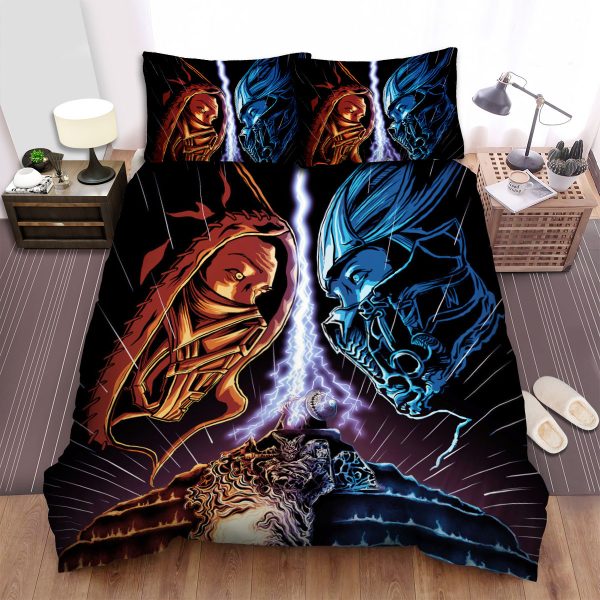Mortal Kombat (2021) Movie Main Characters Art Duvet Cover Bedroom Sets Comfortable Bedding Sets
