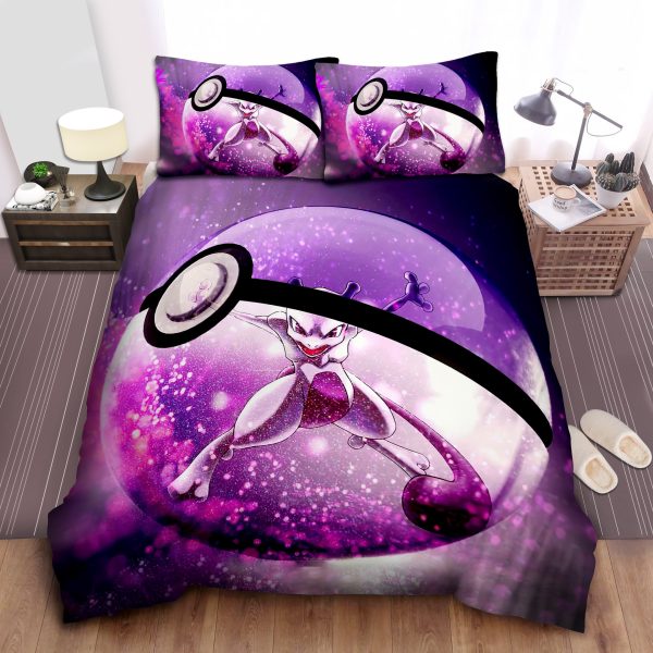 Bedding Sets: PokÃ©mon Mewtwo Inside Pokeball - Duvet Cover, Sheets, Comforter
