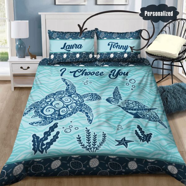 Personalized 3d Sea Turtle I Choose You Duvet Cover Bedroom Sets Comfortable Bedding Sets