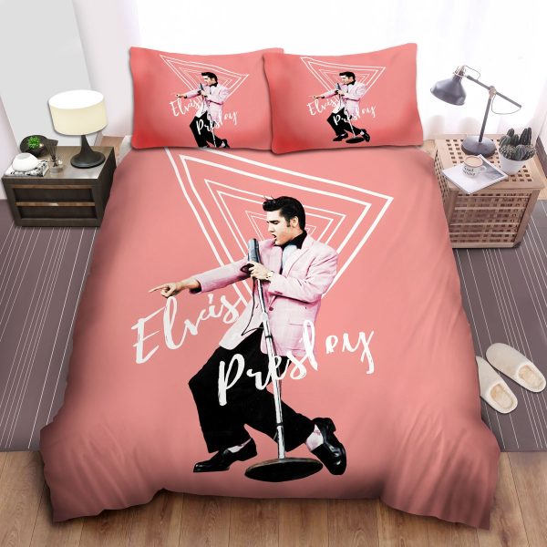 Elvis Presley Performing In Pink: Comforter, Duvet Cover Bedding Sets