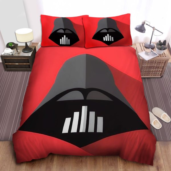 Star Wars Darth Vader Mask Symbol On Red Duvet Cover Bedroom Sets Comfortable Bedding Sets