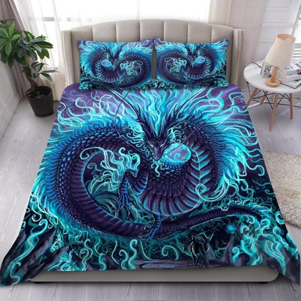 Blue Dragon Art Duvet Cover Bedroom Sets Comfortable Bedding Sets