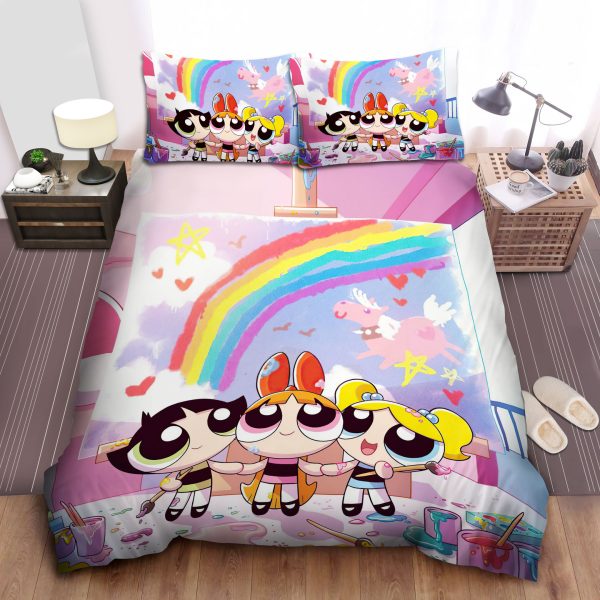 The Powerpuff Girls Painting Duvet Cover Bedroom Sets Comfortable Bedding Sets