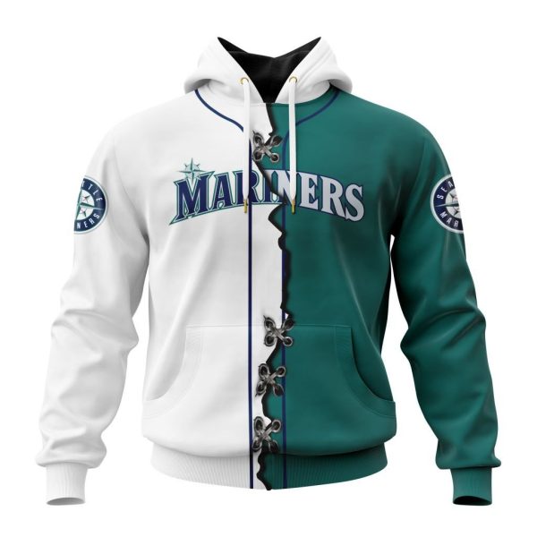 Seattle Mariners Personalized Mix Jersey Hoodie