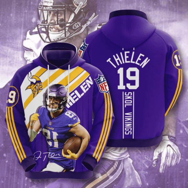Adam Thielen Minnesota Vikings 19 Hoodie  Zip Hoodie