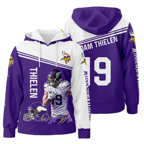 Adam Thielen Minnesota Vikings 3D All Over Print Hoodie, Zip-Up Hoodie