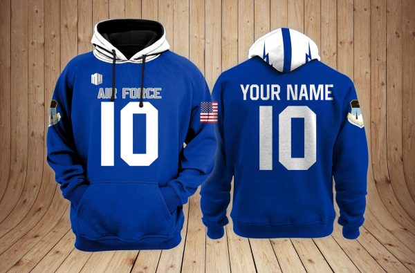Air Force Falcons Football NCAA Custom 3D Hoodie PT24015