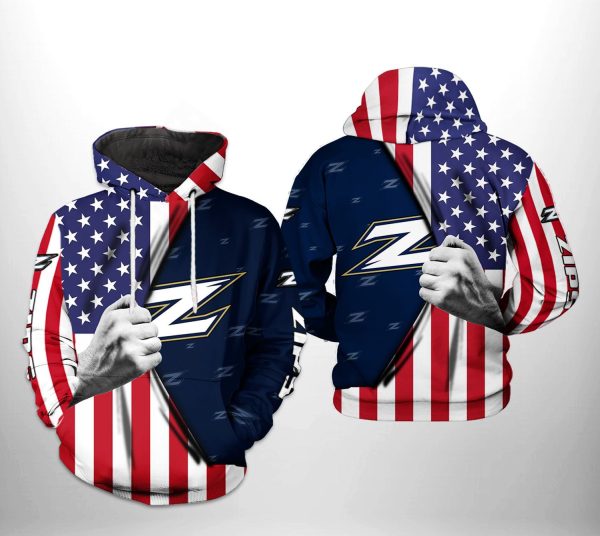Akron Zips NCAA US FLag Hoodie  Zip Hoodie