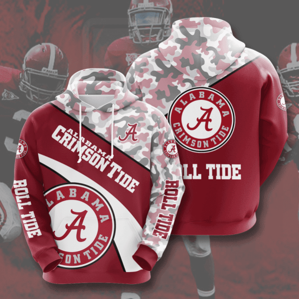 Alabama Crimson Tide Hoodie  Zip Hoodie Style 2929