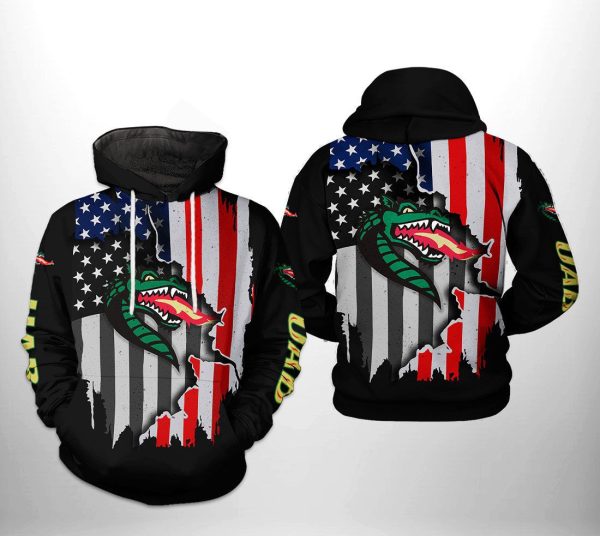 UAB Blazers NCAA US Flag Hoodie  Zip Hoodie Style 257