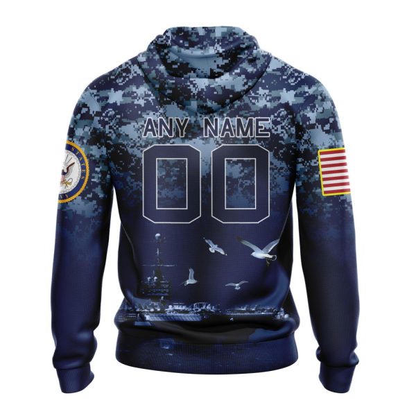 Washington Commanders Navy Camo V1 NFL Football Team Hoodie - Image 2