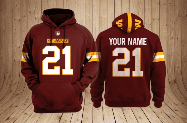 Washington Commanders NFL Team 3D Hoodie