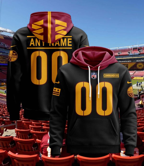 Washington Commanders Personalized Name And Number NFL 3D Hoodie Style 39
