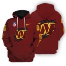 Washington Commanders Scratch Logo NFL 3D Hoodie Style 102