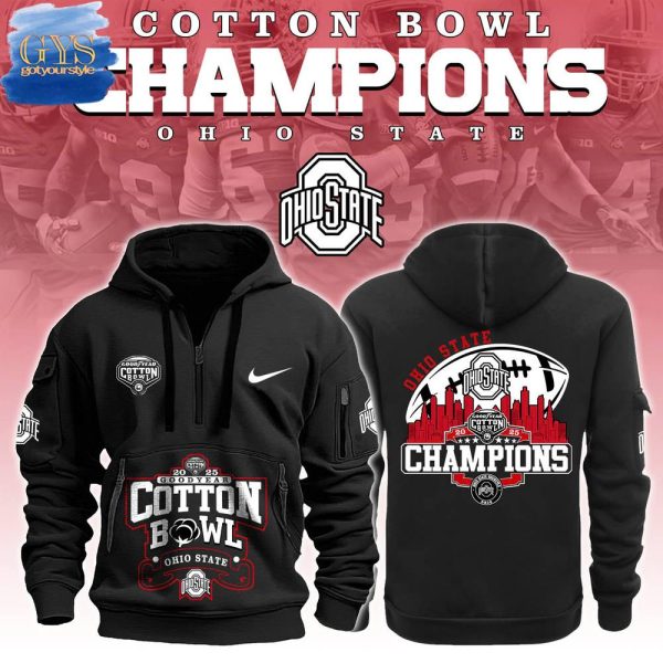 Ohio State Cotton Bowl Champions Limited Edition Half Zip Hoodie