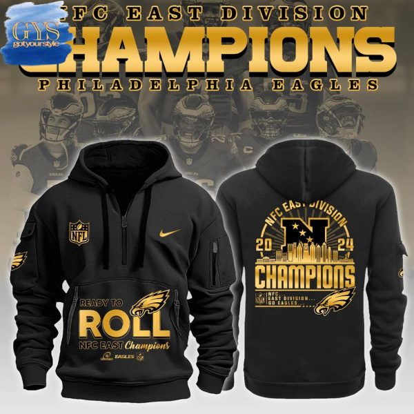 Philadelphia Eagles NFC East Division Champions 2024 Half Zip Hoodie