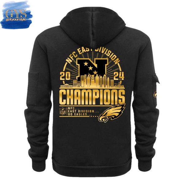 Philadelphia Eagles NFC East Division Champions 2024 Half Zip Hoodie - Image 3