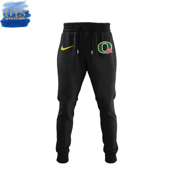 Oregon Ducks Rose Bowl Game 2025 Playoff Half Zip Hoodie - Image 3