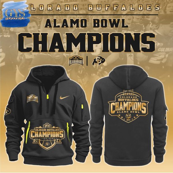 Colorado Buffaloes Football Alamo Bowl Champions Quarter Zip Hoodie