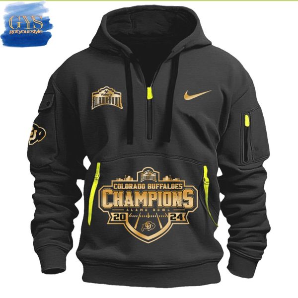Colorado Buffaloes Football Alamo Bowl Champions Quarter Zip Hoodie - Image 2