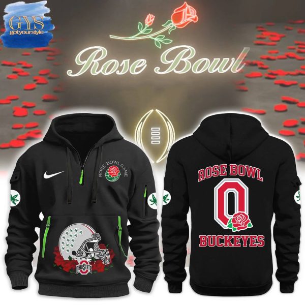 Ohio State Buckeyes Rose Bowl Game 2025 Half Zip Hoodie
