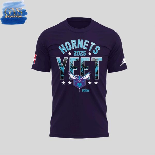 Charlotte Hornets x YEET 2025 Limited Edition T-Shirt - Image 2