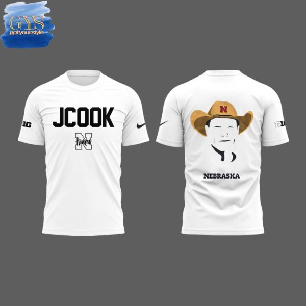 Nebraska Volleyball 2025 Limited Coach John Cook White T-Shirt - Image 2