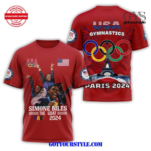 Simone Biles The Goat Golden Girl T-Shirt - Image 4