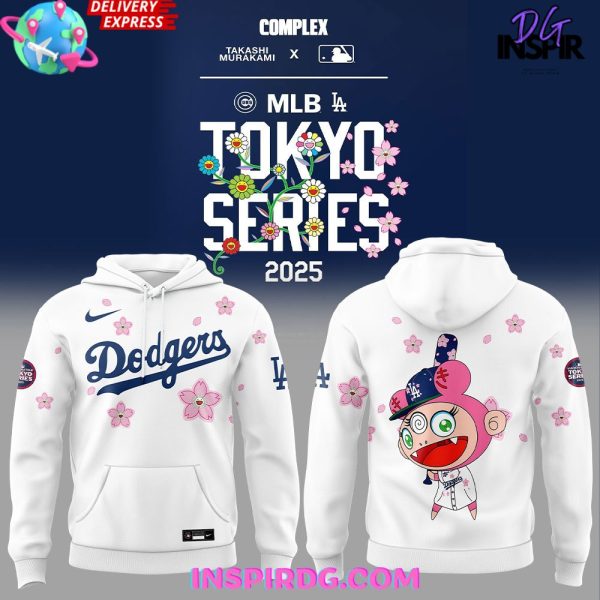 Los Angeles Dodgers Takashi Murakami MLB Tokyo Series 2025 White Hoodie