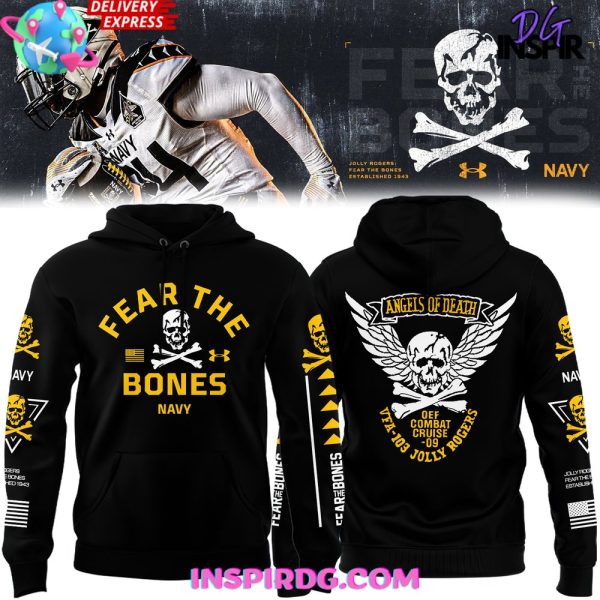Navy Midshipmen Angel of Death Jolly Rogers Black Hoodie Hoodie T-shirt Sweatshirt All Merchandise