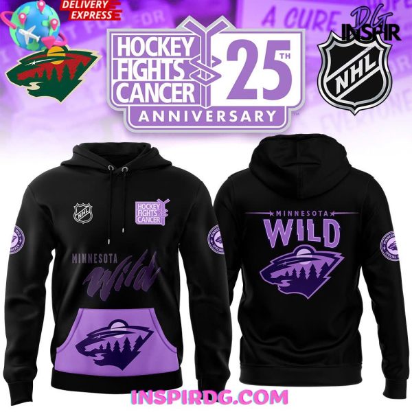 Minnesota Wild x Hockey Fights Cancer 2025 Hoodie